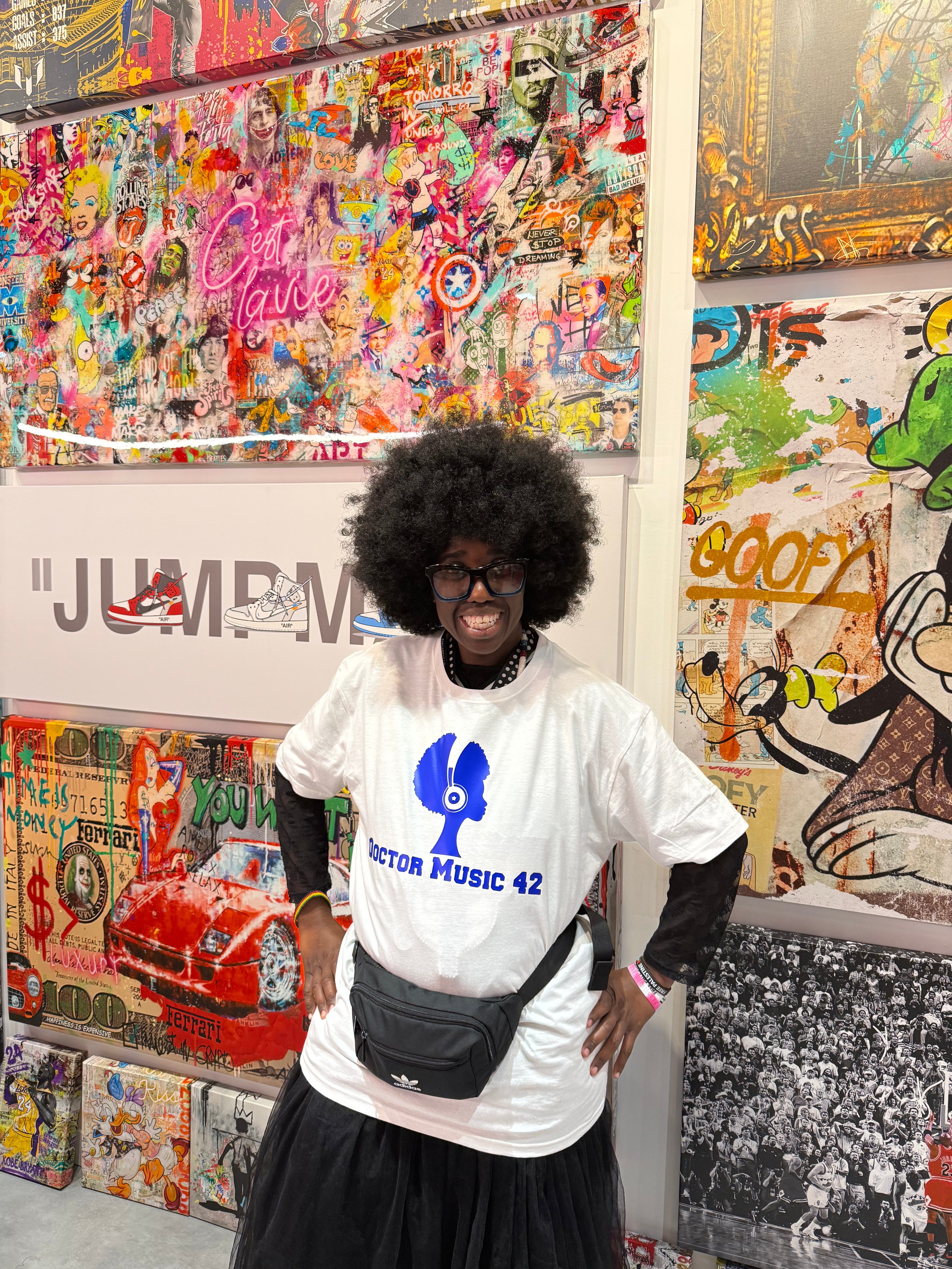 Dr Music 42 Blue Jays Blue T-shirt CUSTOM NAME on back